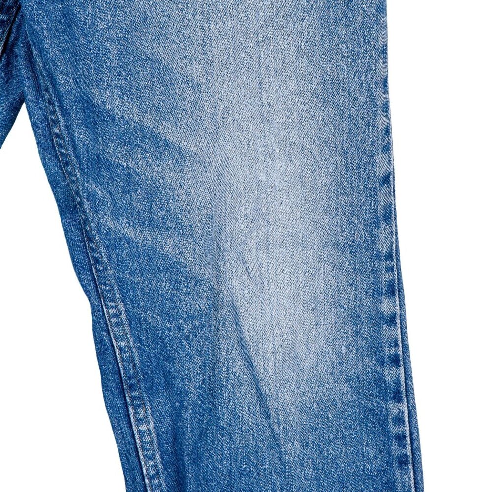 Lee Jeans Mens 38x30 Straight Fit Medium Wash Blue Denim Whiskers 100% Cotton - Picture 3 of 7